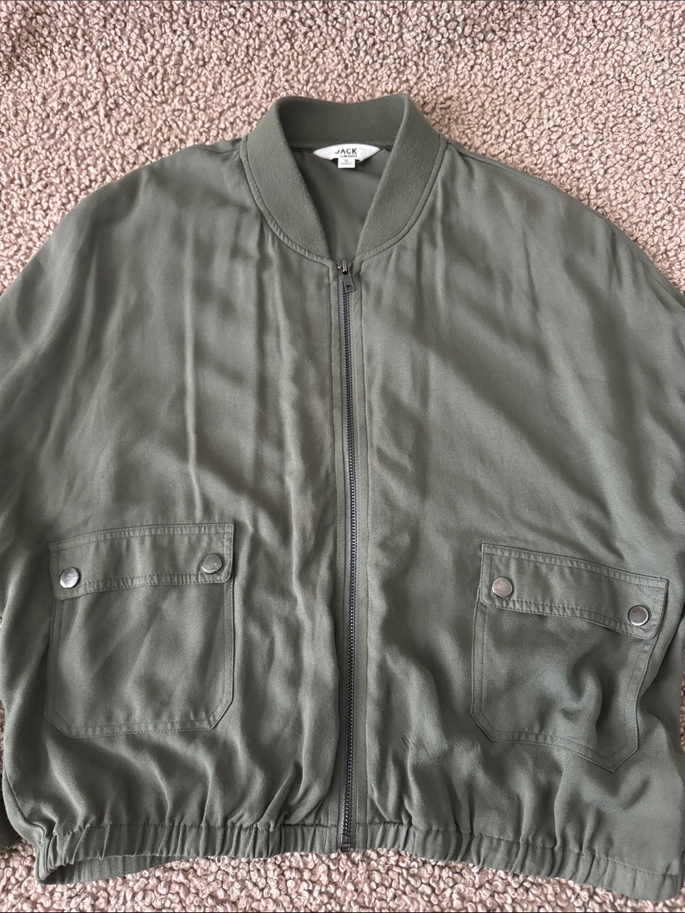 Jack by BB Dakota Olive Green Bomber Jacket